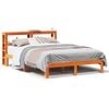 vidaXL Bedframe zonder matras massief grenenhout wasbruin 135x190 cm