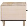 vidaXL Salontafel met plank Beige 80 x 50 x 40 cm Massief acaciahout