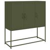 vidaXL Hoge kast 100,5x39x107 cm staal olijfgroen
