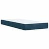 vidaXL Boxspring met matras fluweel donkerblauw 80x200 cm