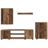 vidaXL Tv-meubelset Wandgemonteerd 4 pcs Oud Hout Bewerkt hout