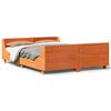 vidaXL Bedframe zonder matras massief grenenhout wasbruin 150x200 cm