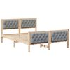 vidaXL Bedframe Lichtgrijs 140 x 200 cm Massief grenenhout