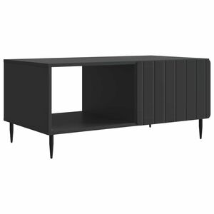 vidaXL Salontafel Zwart 90 x 50 x 40 cm Bewerkt hout