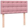 vidaXL Boxspring met matras fluweel roze 80x220 cm