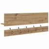 vidaXL Wandgemonteerde kapstok met plank Artisan Eiken 90 x 15 x 36 cm