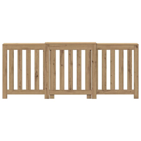 vidaXL Radiatorombouw 205x21,5x83,5 cm bewerkt hout artisanaal eiken