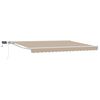vidaXL Handmatige Luifelhouder met LED's Beige en Wit 5 &times; 3,5 m