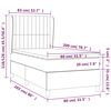 vidaXL Boxspring met matras stof donkergrijs 80x200 cm