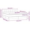 vidaXL Boxspring met matras stof zwart 160x200 cm