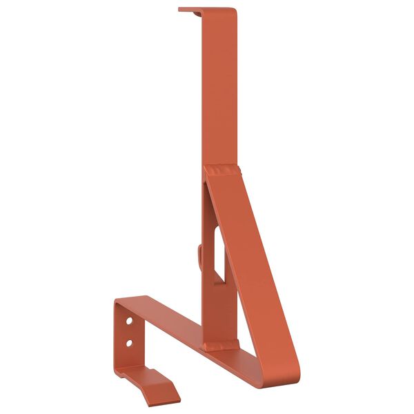 vidaXL Sneeuwbeveiligingsteun 2 pcs Rood 29,5 x 3 x 34,5 cm Staal