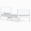 vidaXL Bedframe massief grenenhout wit 90x200 cm