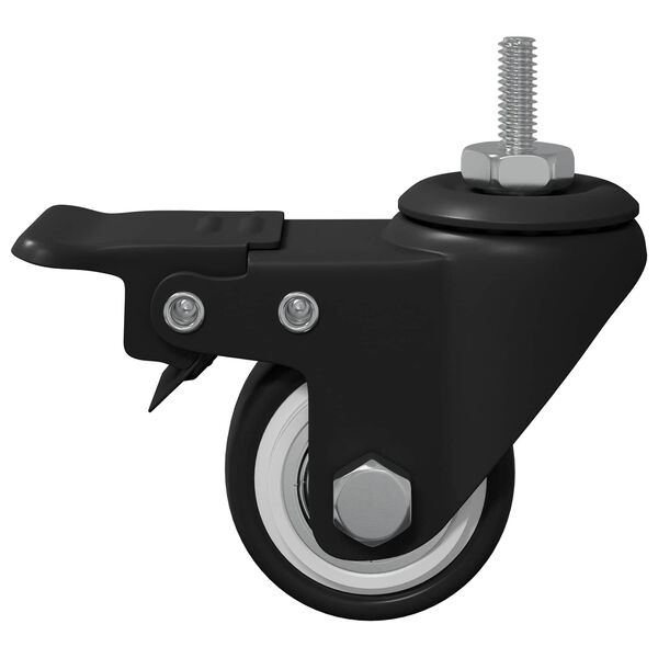 vidaXL Wielen 12 pcs Zwart M6 x 37 mm IJs en nylon