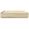 vidaXL Bedframe bewerkt hout sonoma eikenkleurig 180x200 cm