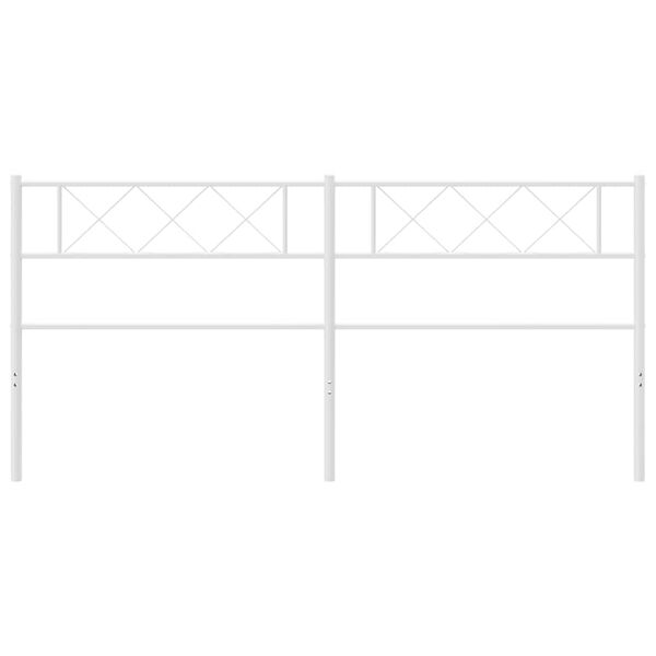 vidaXL Vervangend hoofdbord 193 cm metaal wit