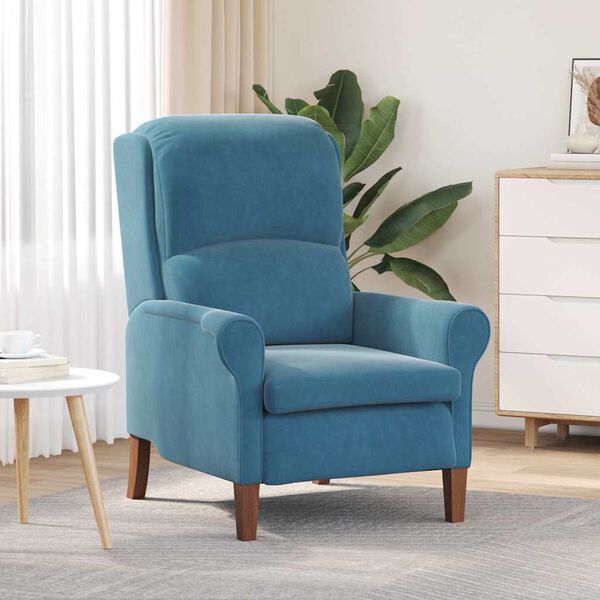 vidaXL Fauteuil Blauw 76 x 94 x 102 cm Fluweel
