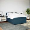 vidaXL Boxspring met matras fluweel blauw 140x190 cm