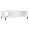 vidaXL Salontafel 103,5x60x35 cm bewerkt hout hoogglans wit