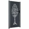 vidaXL Poort 100x175 cm met boomontwerp staal antracietkleurig