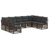 vidaXL Tuinbankenset 9 st Grijs poly rattan