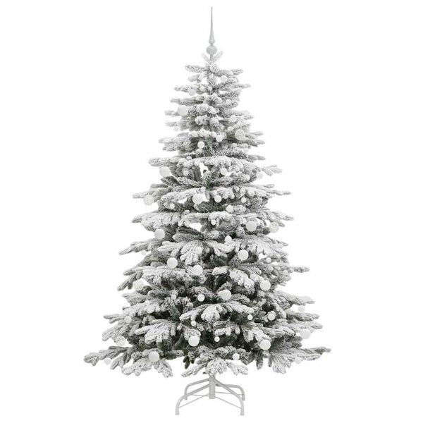vidaXL Kunstmatige Inklapbare Kerstboom Wit 180 cm PE en PVC