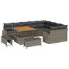 vidaXL Tuin Sofa Set met kussen met opslag met kussen 12 pcs Grijs
