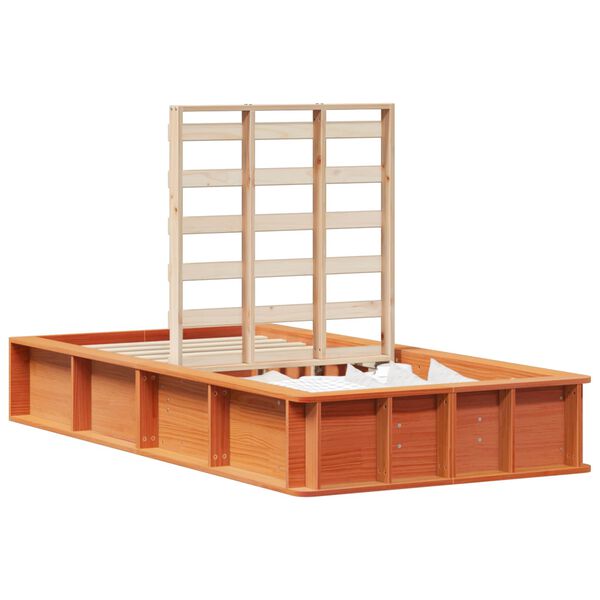 vidaXL Bedframe Wasbruin 80 x 200 cm Massief grenenhout