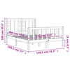 vidaXL Bedframe met hoofdbord massief hout