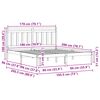 vidaXL Bedframe Wasbruin 205,5 x 185,5 x 100 cm Massief Vurenhout