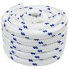 vidaXL Boottouw 10 m 6 Wit en Blauw PP