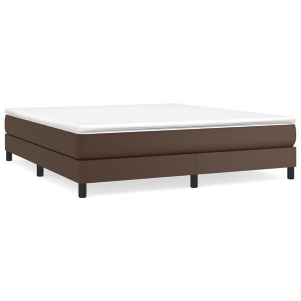 vidaXL Boxspring bed kunstleer bruin 180x200 cm