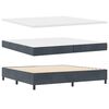 vidaXL Boxspringbed met matras Donkergrijs 200 x 200 cm Fluweel