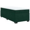 vidaXL Boxspring met matras fluweel donkergroen 90x190 cm