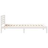 vidaXL Bedframe met hoofdeinde Wit 80 x 220 cm Massief grenenhout