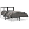 vidaXL Bedframe met hoofdbord metaal zwart 120x190 cm
