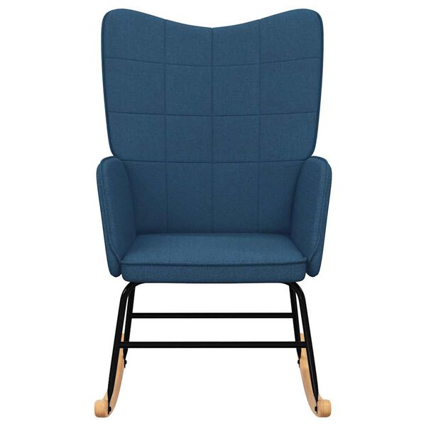 vidaXL Schommelstoel stof blauw
