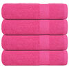 vidaXL Douchehanddoeken FROGN 4 st 70x140 cm 360 g/m&sup2; roze
