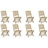 vidaXL Tuinstoelen 8 st inklapbaar 44x50x88 cm massief acaciahout