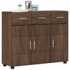 vidaXL Dressoir FLORIN Bruin Eiken 88,5 x 30,5 x 73 cm Bewerkt hout