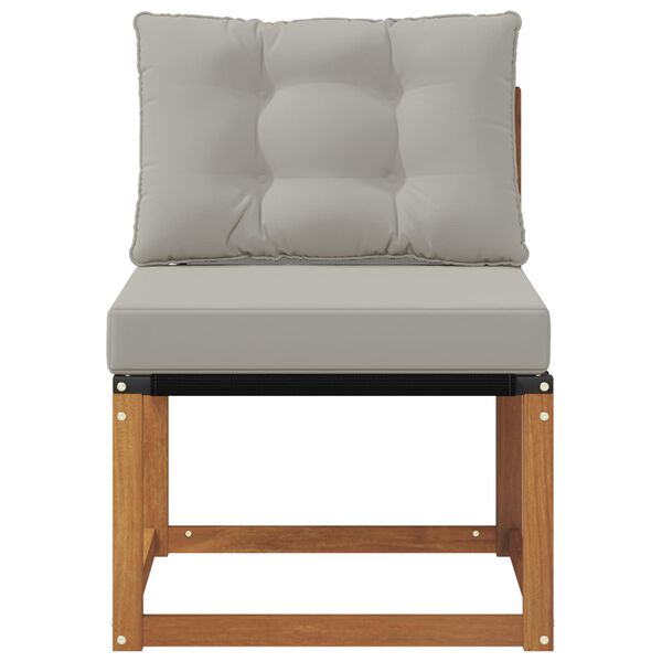 vidaXL Buitenzitmiddelsofa Massief acaciahout en Textilene Stof