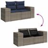vidaXL 7-delige Loungeset met kussens poly rattan acacia grijs