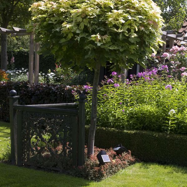 Luxform Solar LED-spotlights Lazise zwart 2 st 44239