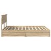 vidaXL Opslag bed met lade Sonoma Eiken 160 x 200 cm Bewerkt hout