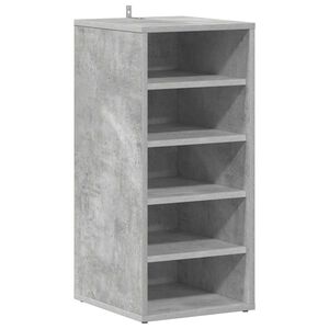 vidaXL Schoenenkast 31,5x35x70 cm bewerkt hout betongrijs