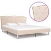 vidaXL Bedframe stof beige 160x200 cm