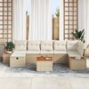 vidaXL Tuin Sofa Set met kussen 8 pcs Beige Poly riet