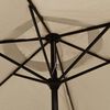 vidaXL Parasol met metalen paal 300 cm taupe