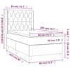 vidaXL Boxspring met matras en LED stof donkerbruin 80x200 cm