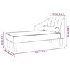 vidaXL Chaise longue met bolster stof donkerbruin