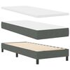 vidaXL Boxspring bed met matras met LED Donkergrijs 80 x 200 cm Stof
